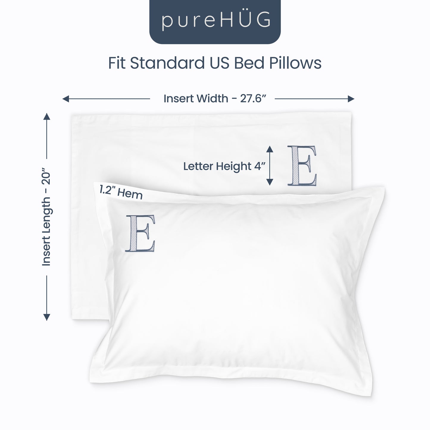 Monogrammed Pillow Shams (Set of 2) - E