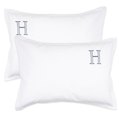 Monogrammed Pillow Shams (Set of 2) - H