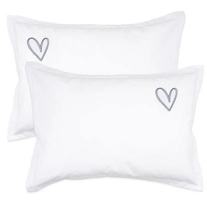 Monogrammed Pillow Shams (Set of 2) - Heart