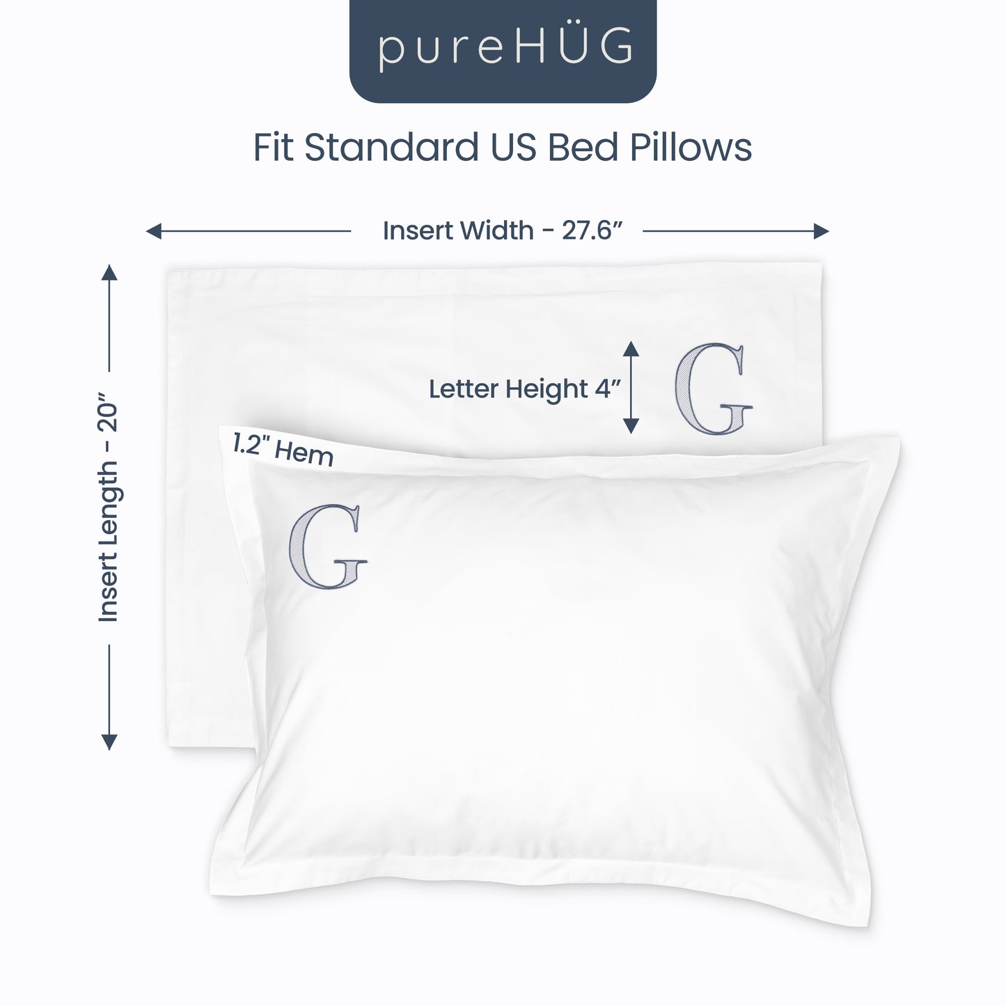 Monogrammed Pillow Shams (Set of 2) - G