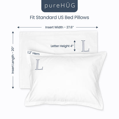 Monogrammed Pillow Shams (Set of 2) - L